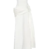 Abito a corsetto in raso Galia – Bianco