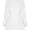 Abito chemisier in cotone con peplo Carina – Bianco Abito chemisier in cotone con peplo Carina – Bianco