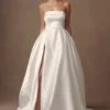Abito da sposa senza spalline Eileen – Bianco