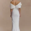 Abito in crêpe con spalle scoperte Aphrodite – Avorio