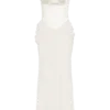 Abito lungo a corsetto in raso Leila – Avorio Abito lungo a corsetto in raso Leila – Avorio