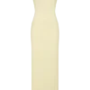 Abito lungo drappeggiato in crêpe Galilea – Limone Abito lungo drappeggiato in crêpe Galilea – Limone
