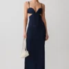 Abito lungo in Denim con coppe Amila – Blu indaco Abito lungo in Denim con coppe Amila – Blu indaco