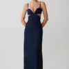 Abito lungo in Denim con coppe Amila – Blu indaco Abito lungo in Denim con coppe Amila – Blu indaco