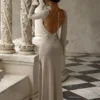 Abito lungo in maglia Atticus con paillettes – Oro Abito lungo in maglia Atticus con paillettes – Oro