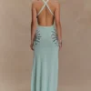 Abito lungo in maglia Ellington con paillettes – Lagoon Abito lungo in maglia Ellington con paillettes – Lagoon