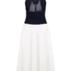 Abito midi in cotone Denim Ashwin – Blu indaco Abito midi in cotone Denim Ashwin – Blu indaco