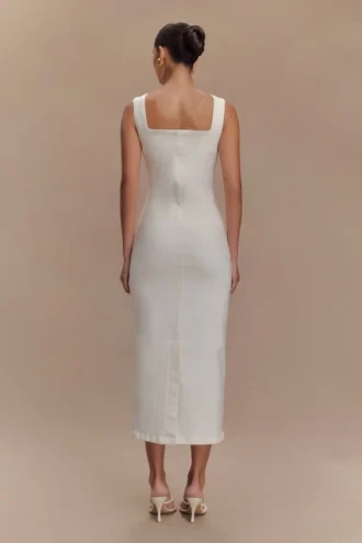Abito midi in Denim Reyna – Bianco