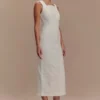 Abito midi in Denim Reyna – Bianco Abito midi in Denim Reyna – Bianco