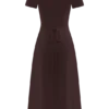 Abito midi in maglia a maniche corte Pearson – Cioccolato Abito midi in maglia a maniche corte Pearson – Cioccolato