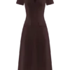 Abito midi in maglia a maniche corte Pearson – Cioccolato Abito midi in maglia a maniche corte Pearson – Cioccolato