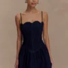 Abito mini in Denim con bordi smerlati Cheyenne – Blu indaco Abito mini in Denim con bordi smerlati Cheyenne – Blu indaco