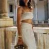 Bandeau in lino arricciato Scottie – Oat Marle