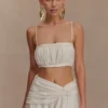 Bandeau in lino arricciato Scottie – Oat Marle