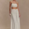 Bandeau in lino arricciato Scottie – Oat Marle