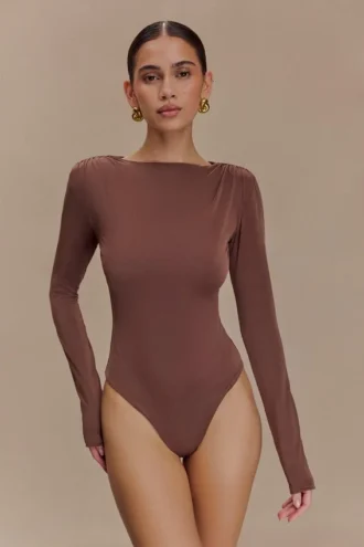 Body con spalline Elsie – Cioccolato