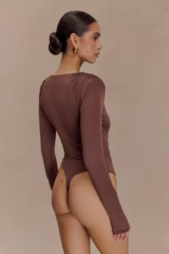 Body con spalline Elsie – Cioccolato