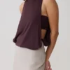 Body drappeggiato senza maniche in modal Laurelle – Cioccolato Body drappeggiato senza maniche in modal Laurelle – Cioccolato