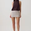 Body drappeggiato senza maniche in modal Laurelle – Cioccolato Body drappeggiato senza maniche in modal Laurelle – Cioccolato