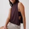 Body drappeggiato senza maniche in modal Laurelle – Cioccolato Body drappeggiato senza maniche in modal Laurelle – Cioccolato