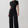 Body incrociato a maniche corte Junie – Nero Body incrociato a maniche corte Junie – Nero