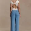 Body Niamh in modal con scollo incrociato sul retro – Avorio