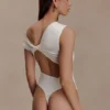 Body Niamh in modal con scollo incrociato sul retro – Avorio