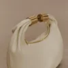 Borsa in pelle Bristol Mini Croissant – Avorio