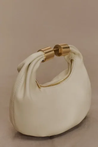 Borsa in pelle Bristol Mini Croissant – Avorio Borsa in pelle Bristol Mini Croissant – Avorio