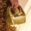 Borsa in pelle Bristol Mini Croissant – Oro