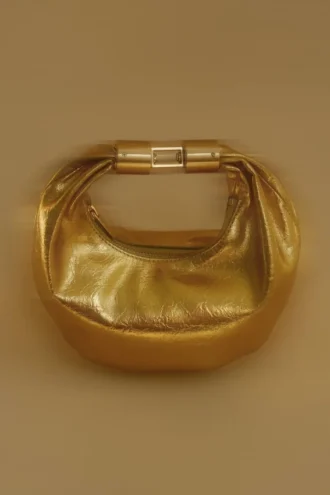Borsa in pelle Bristol Mini Croissant – Oro Borsa in pelle Bristol Mini Croissant – Oro