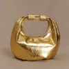 Borsa in pelle Bristol Mini Croissant – Oro