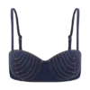 Bralette corta in Denim Belle – Blu indaco