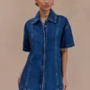 Camicia in Denim oversize Maya – Blu scuro Camicia in Denim oversize Maya – Blu scuro