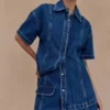 Camicia in Denim oversize Maya – Blu scuro Camicia in Denim oversize Maya – Blu scuro