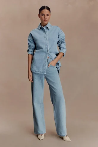 Camicia oversize in Denim Lioda – Blu anni ’80