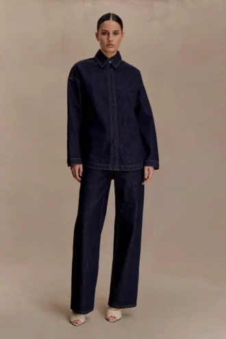Camicia oversize in Denim Lioda – Blu indaco slavato