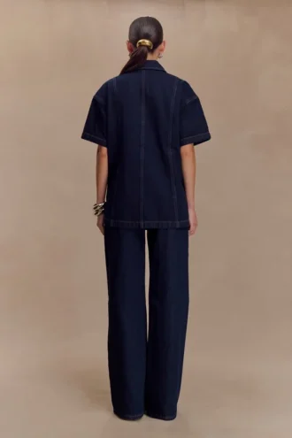 Camicia oversize in Denim Maya – Blu indaco
