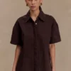 Camicia oversize in Denim Maya – Cioccolato Camicia oversize in Denim Maya – Cioccolato