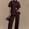 Camicia oversize in Denim Maya – Cioccolato Camicia oversize in Denim Maya – Cioccolato