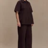 Camicia oversize in Denim Maya – Cioccolato Camicia oversize in Denim Maya – Cioccolato