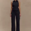 Camicia senza maniche con scollo all’americana Selene – Nero Camicia senza maniche con scollo all’americana Selene – Nero