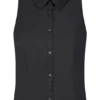 Camicia senza maniche con scollo all’americana Selene – Nero Camicia senza maniche con scollo all’americana Selene – Nero