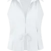 Camicia senza maniche in lino Scout – Bianca Camicia senza maniche in lino Scout – Bianca