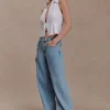 Camicia senza maniche in lino Scout – Bianca Camicia senza maniche in lino Scout – Bianca