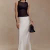 Canotta in maglia trasparente Dollie – Nero Canotta in maglia trasparente Dollie – Nero