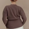 Cardigan in maglia con bottoni Amanda – Marrone cacao Cardigan in maglia con bottoni Amanda – Marrone cacao