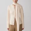 Cardigan in maglia Lara con sciarpa – Avorio