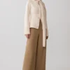 Cardigan in maglia Lara con sciarpa – Avorio