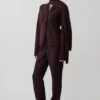 Cardigan in maglia Lara con sciarpa – Cioccolato